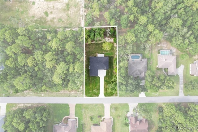 2828 E Celina St, Inverness, FL 34453 - aerial view of property's location featuring property parcel outlined