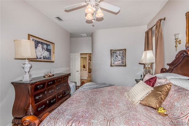 bedroom with ceiling fan