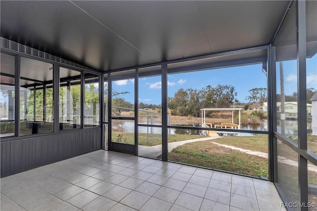 9019 E Gulf To Lake Hwy, Inverness, FL 34450 - unfurnished sunroom with a water view and healthy amount of natural light
