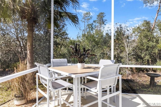 view of sunroom