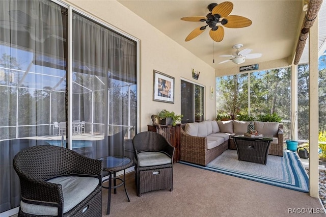 sunroom / solarium featuring a healthy amount of sunlight