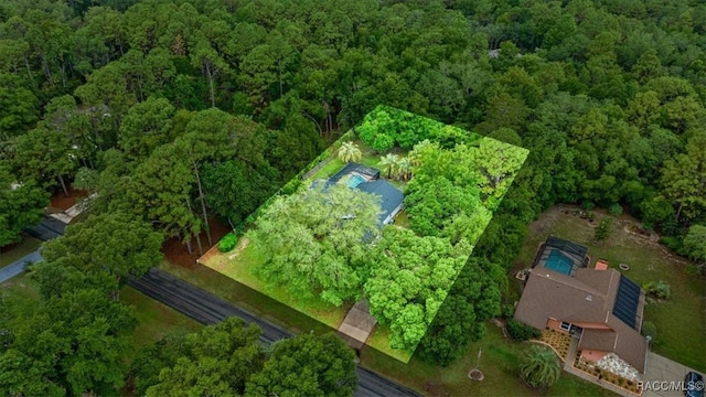 4357 N Indianhead Rd, Hernando, FL 34442 - aerial view of property's location featuring a heavily wooded area