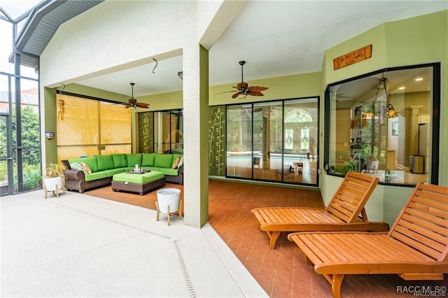 view of patio with an outdoor living space