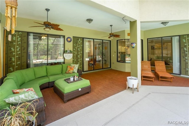 view of sunroom