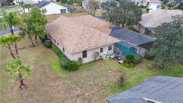 drone / aerial view with a residential view