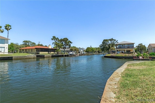 property view of water featuring a residential view