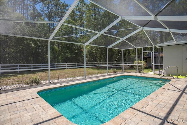 5079 W Pinto Loop, Beverly Hills, FL 34465 - view of pool featuring a patio area, fence, and a lanai