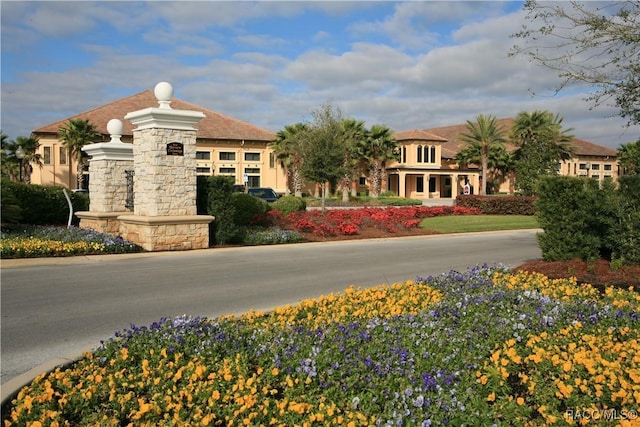 view of community sign