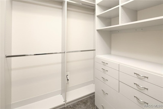 view of walk in closet