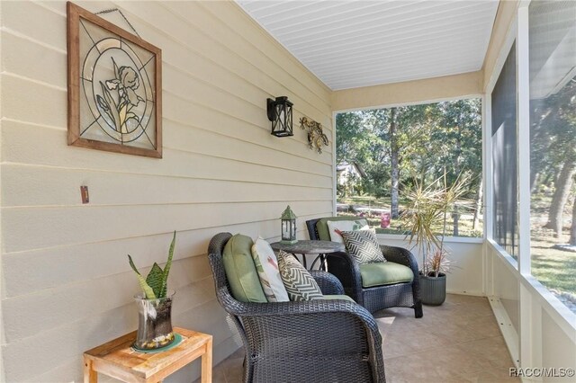 view of sunroom