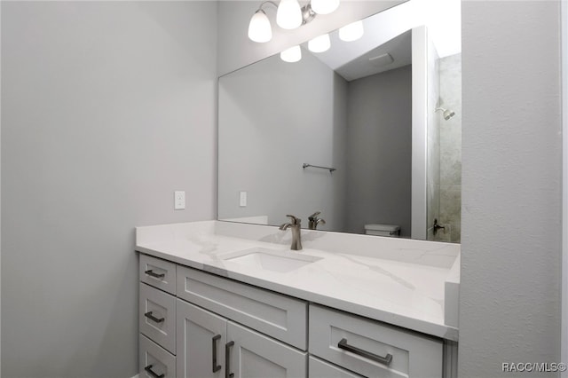 7024 N Fountainhead Dr, Citrus Springs, FL 34433 - bathroom with vanity and a shower