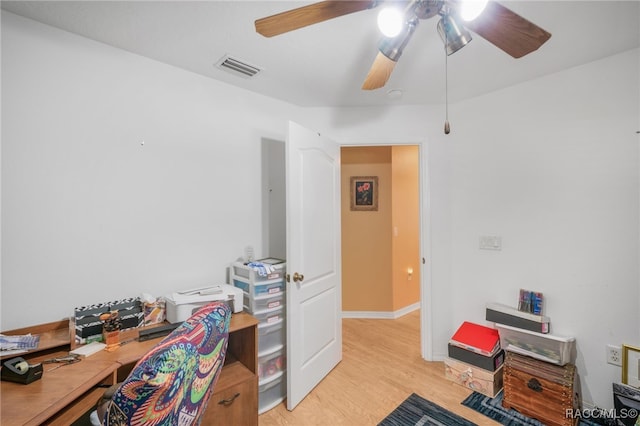 2617 E Newhaven St, Inverness, FL 34453 - office space with light wood-style floors and ceiling fan