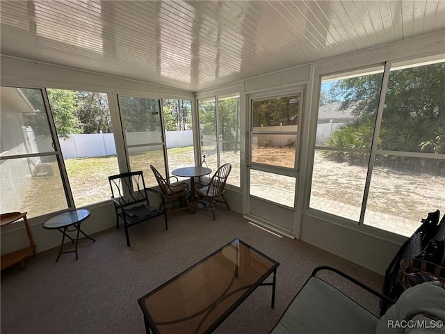 view of sunroom