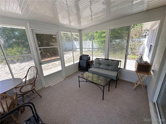 view of sunroom