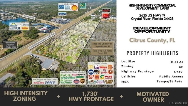 2365 NW US Highway 19, Crystal River FL, 34428 land for sale