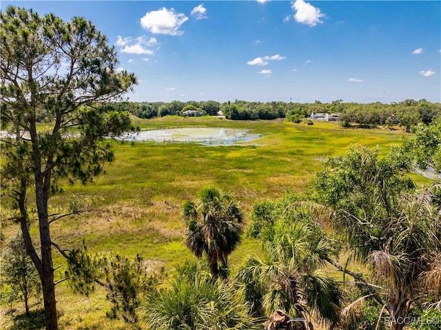 view of yard featuring a water view