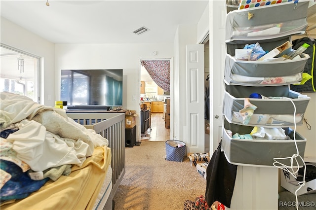 view of carpeted bedroom