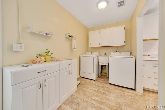 66 S Desoto St, Beverly Hills, FL 34465 - laundry room featuring cabinet space and washer and clothes dryer