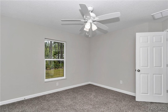 5443 N Nakoma Dr, Beverly Hills, FL 34465 - carpeted empty room with a ceiling fan and a textured ceiling