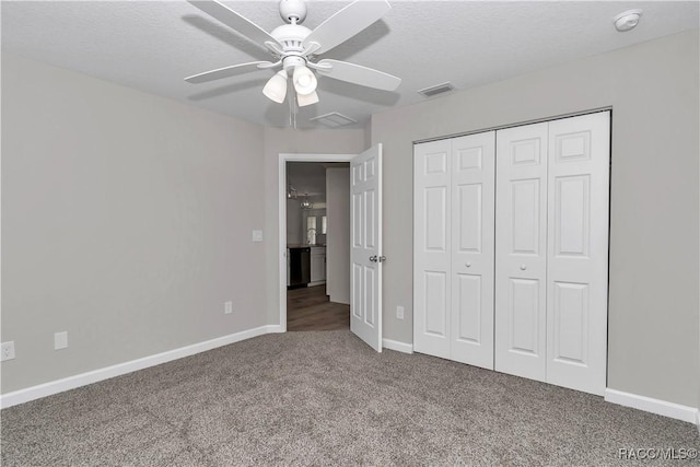 5443 N Nakoma Dr, Beverly Hills, FL 34465 - unfurnished bedroom featuring carpet floors, a closet, and ceiling fan