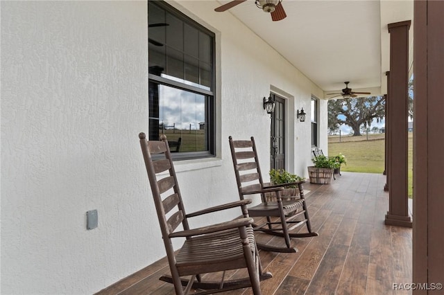 view of patio with covered porch