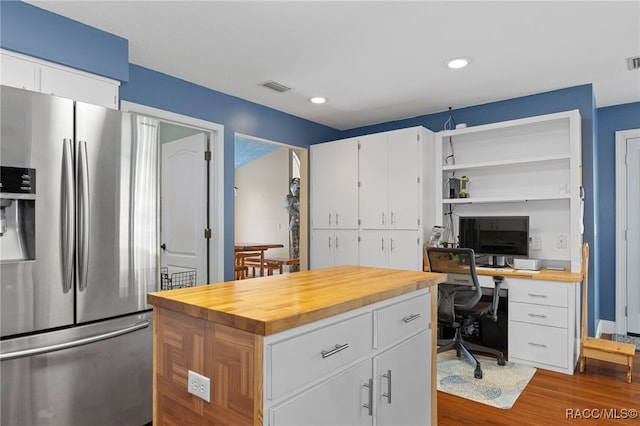 office space featuring dark hardwood / wood-style floors