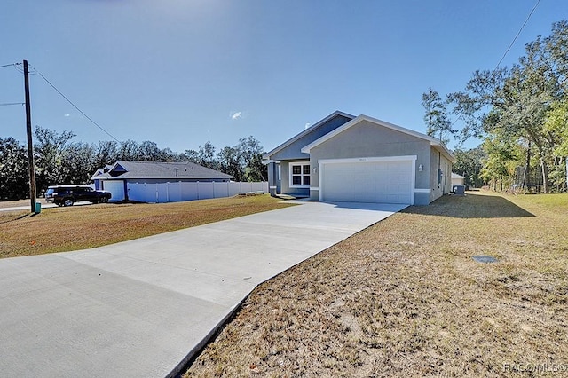 exterior space featuring a garage