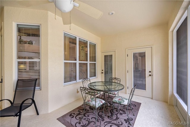 view of sunroom / solarium