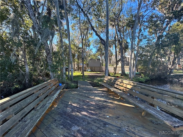 view of wooden terrace