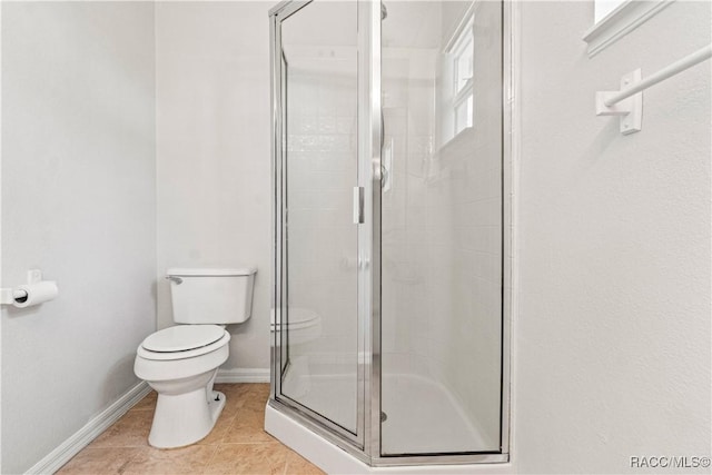 3143 Grayton Dr, Spring Hill, FL 34609 - bathroom with a shower stall and tile patterned flooring