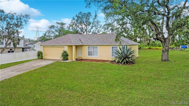 3143 Grayton Dr, Spring Hill, FL 34609 - ranch-style house with driveway, stucco siding, and an attached garage