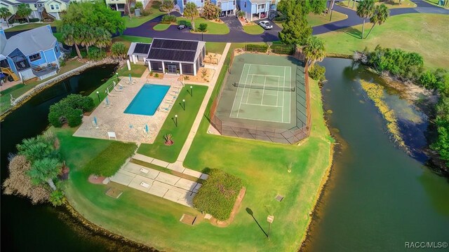 2877 N Rivers Edge Blvd Unit 205, Crystal River, FL 34429 - aerial view of a pool area and a nearby body of water