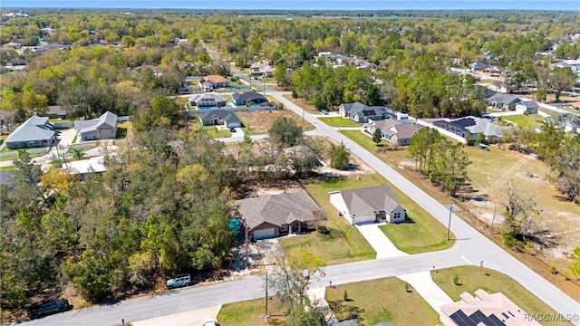 bird's eye view with a residential view