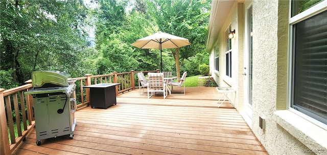 view of wooden deck