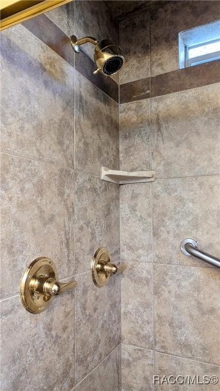 details with tiled shower