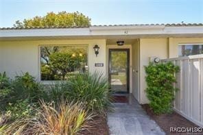 view of doorway to property