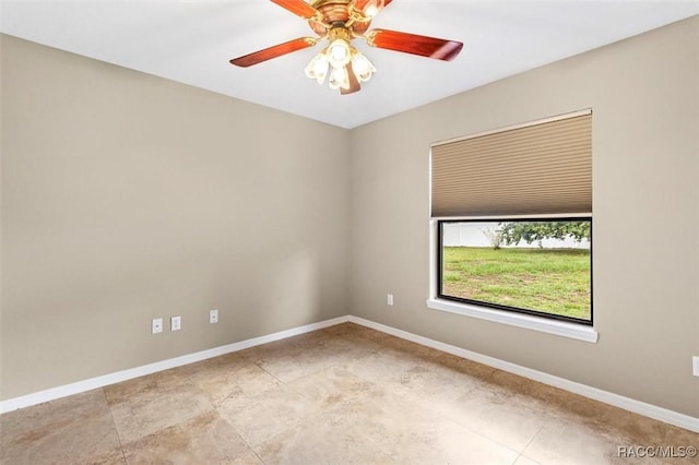 4105 W Tomahawk Dr, Beverly Hills, FL 34465 - unfurnished room with baseboards and a ceiling fan