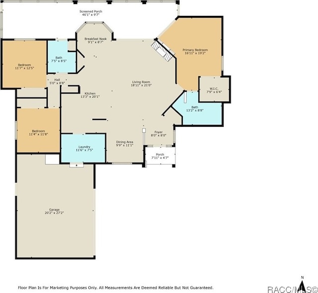 4105 W Tomahawk Dr, Beverly Hills, FL 34465 - view of floor plan / room layout