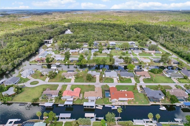 3874 N Timucua Pt, Crystal River, FL 34428 - aerial view of property's location with a large body of water and nearby suburban area