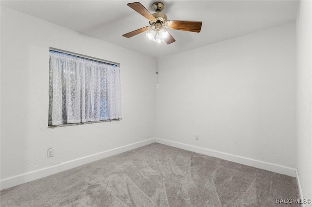 3874 N Timucua Pt, Crystal River, FL 34428 - carpeted empty room featuring baseboards and a ceiling fan