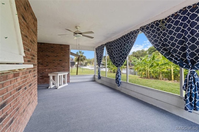 3874 N Timucua Pt, Crystal River, FL 34428 - view of patio / terrace featuring a ceiling fan