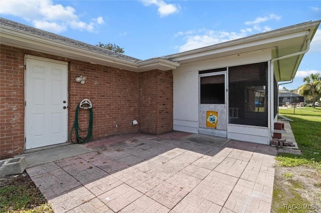3874 N Timucua Pt, Crystal River, FL 34428 - view of patio with a sunroom