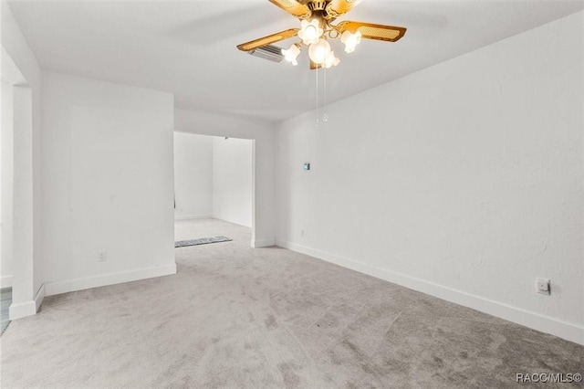 3874 N Timucua Pt, Crystal River, FL 34428 - spare room with carpet and ceiling fan