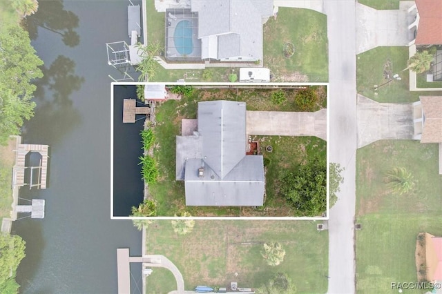 3874 N Timucua Pt, Crystal River, FL 34428 - aerial view of property and surrounding area with property parcel outlined
