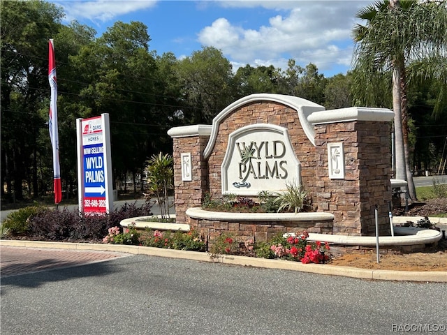 view of community sign