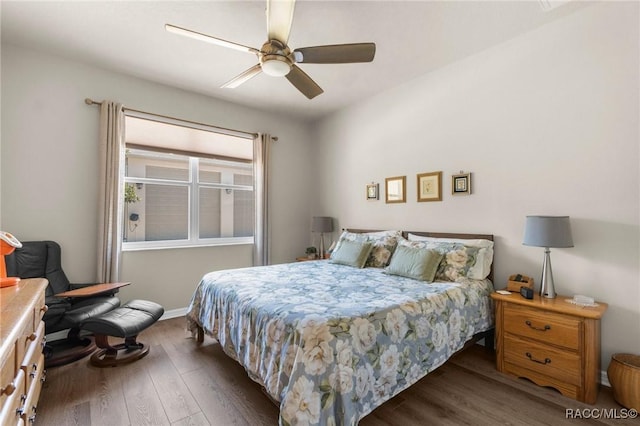 2056 W Learwood Pl, Beverly Hills, FL 34465 - bedroom with wood finished floors, ceiling fan, and baseboards