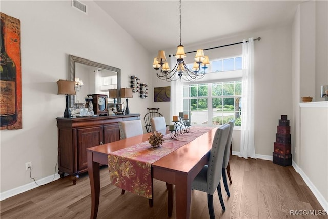 2056 W Learwood Pl, Beverly Hills, FL 34465 - dining area featuring a chandelier, light wood-style flooring, and baseboards