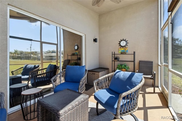 view of sunroom