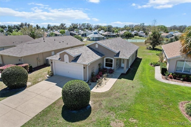 aerial view featuring a residential view