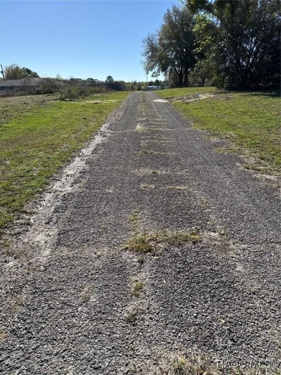 view of road featuring a rural view